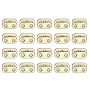 20Pcs Alloy Spring Cord Lock Ends Toggle for Shoelaces Gold 22.2x15.2mm
