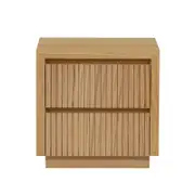 Madeline 2 Drawer Bedside Table - Mountain Ash Natural