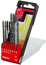 Bosch Accessories 8-Piece BIM Jigsaw Blade Set (Wood, Metal, Plastic, T-Shank, Accessories for Jigsaw)