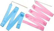 Gogogmee Gymnastics Performance Ribbon 2pcs Dance Ribbons Streamers Reusable and Durable for Dance and Fitness