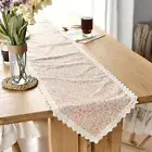 Seasonal Flower Pattern Premium Cotton Home Coffee Cafe Dining Table Runner