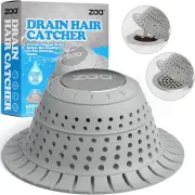 Bathtub Drain Hair Catcher, Silicone Collapsible 1 Pack Drain Protector for Pop-