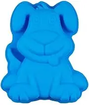 Fewo Small Puppy Dog Cake Pan, Non-Stick Pup Dog Silicone Baking Mold Tray for Muffin Loaf Bread Toast Mousse Scone Baking Supplies, 7.8"x6.7"x1.6"