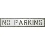 C.H. Hanson 70001 Stencil,No Parking,12 X 54 In.