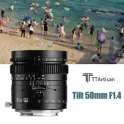 TTArtisan Tilt 50mm F1.4 Full Frame Manual Lens for Nikon Canon Sony Fuji Camera