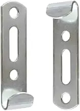 Nickel Plate J Wall Hook Tube Metal Picture Hanging Heavy Duty Picture Mirror Hanging Hook Adjustable Hook Pack of 2.