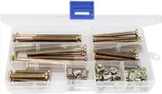 MGAVATPNPY Zinc Plated Hex- Drive Socket Head Screws Nuts Furniture Bolts Nuts Assortment Kit Fit for Furniture Hand Tool Accessories