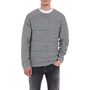 Replay Mens Knitwear Pullover Cotton/Cashmere Lightweight Grey