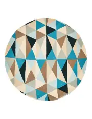 [Rug Culture] Matrix Pure Wool 901 Round Rug in Turquoise