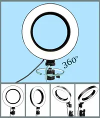 在飛比找樂天市場購物網優惠-包郵 16cm環形補光燈 圓形柔光燈 手機直播拍照暖光三色補