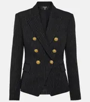 [Balmain] Balmain Chalkstripe wool blazer UK 8 black