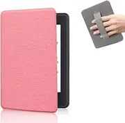Reelau Case Compatible for 6.8" Kindle Paperwhite (11th Generation-2021) and Kindle Paperwhite Signature Edition Case Cover with Hand Strap [Lightweight] [Auto Wake up/Sleeping] [Hand Loop], Pink