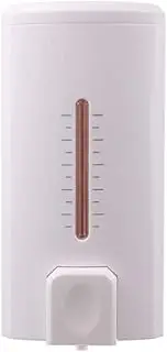 Home Hotel Wall-Mounted Soap Dispenser Hotel Bathroom Hand Soap Bottle Soap Liquid Box Manual Single Head/Double Head Clear White Soap Lotion Shower Dispenser(Csingle Head)