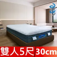 在飛比找PChome24h購物優惠-富郁床墊 乳膠雙層獨立筒床墊 稍軟5尺雙人150x190x3