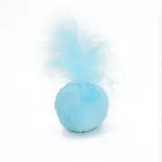 2PCS Ring Bell Feathers Tease Cats Toys Plush Pet Cat Toys(Blue)
