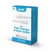 Anik MFi Certified Charge Sync USB Type C to Cable White Fit for iPhone