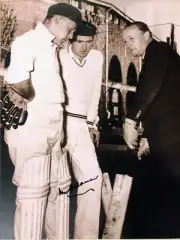 Donald Bradman LARGE Signed B&W Photograph