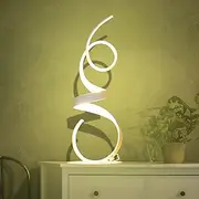 AooLiWang 20W 2000LM 3 Colors Dimmable LED Table Lamp 54cm with Touch Switch for Living Room,Bedroom (White)