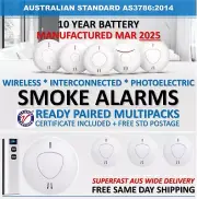 ANKA WIRELESS INTERCONNECTED PHOTOELECTRIC Smoke Alarm Detector Qld 10 YEARS