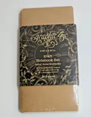 NEW Graphic 45 Travel Album Notebook REFILL Set of 3 Watercolor, Grid, Lined