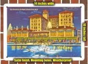 METAL SIGN - New Jersey Postcard - The Flanders, at Night, Ocean City, N. J.