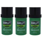 Faberge Brut by Faberge Co. for Men - 2.5 oz Deodorant Stick - Pack of 3