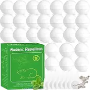 24 Pcs Strengthen Mouse Repellent Balls, Peppermint Oil Rodents Repellent to Keep Rodents, Rat, Squirrel, Mole Away, Mouse Deterrent for Indoor Outdoor Garage, Attic, Car, RV -Safe for Kids Pets