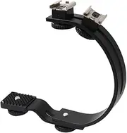 Angoily C-Shaped Flash Bracket for DSLR Cameras Multi-Angle Photography Support for Video Lights and Flashes Compatible with Standard Tripod Socket