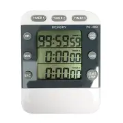 Digital 3 Channel Kitchen Alarm Timer Powered for Planner Kids Teacher