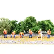 Highway Maintenance Crew (6/Pack) HO gauge Bachmann 33121