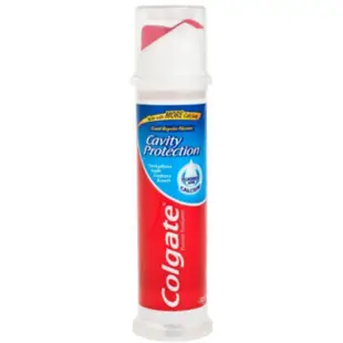 新效期 Colgate 高露潔 100ml 免擠式牙膏 薄荷牙膏 純淨牙膏  直立式草本植物薄荷真空牙膏 （清新牙膏 ）