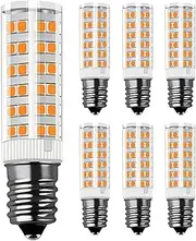 zolyet E14 7W Equivale to 60W, Warm White 3000K, 450Lumen, E14 SES Bulb 9W, E14 Corn Bulbs, 360°Beam Angle, Non-Dimmable, 6-Pack As Shown M