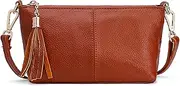 [Vogbel] Women's Crossbody Bag Leather Wristlet, Clutch Purse with Tassel
