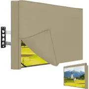 Outdoor TV Cover with Roll Up Front Flat for 40-43 in for Flat Screen TV, Camel
