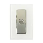 ECLIPSE AUTOMATION 1 2 3 4 5 6 Gang Wall Switch & Powerpoints – White on Silver