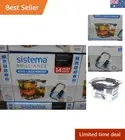 Stackable 14-Piece Leak-Resistant Lunchbox Set for Effortless Meal Preparation