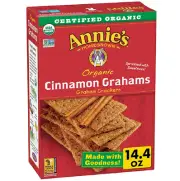 Annie's Organic Cinnamon Graham Crackers, Made With Whole Grain, 14.4 oz