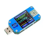USB Power Meter, DC 4-24V 5A LCD USB A&C Voltage Current Display USB Tester M...