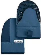 KitchenAid Kitchen Aid Beacon Mini Oven Mitt Set, 5.5"x8", Navy/Ink Blue 2 Count