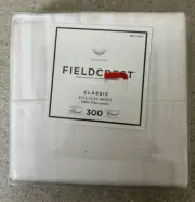 Fieldcrest Classic Full Flat Sheet - White Stripe 81"x96"