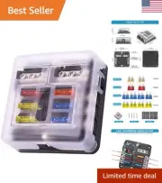Damp-Proof Fuse Block with LED Indicator - Automotive Truck Boat - 12V/24V