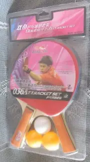 Great Value A Pair Ping Pong Paddle Table Tennis Racket Bat Shakehand +3 Balls