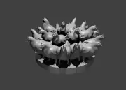 Swarm of Chickens Monster Manual 28mm Scale DND D&D Tabletop Mini