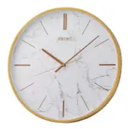 Seiko Decorator White Marble Wall Clock QXA760-G