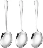 3 Pcs Large Serving Spoons,Tablespoon,Stainless Steel Serving Spoon,Soup Spoons for Kitchen Restaurant Banquet.
