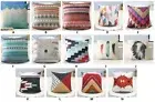 Abstract Flax Linen Cushion Cover Waist Throw Pillow Case Home Car Decor 42x42cm