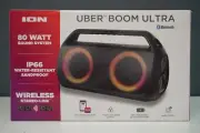 ION Audio - Water-Resistant Bluetooth Stereo Boombox with Lights - Black