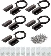5Pcs Black Security Contact Sensor for Window, Gate, Alarm, Magnetic Reed Switch