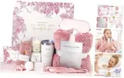 Gift Basket for Women, Pink Self Care Get Well Soon Gifts, Thinking of You