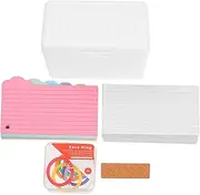 CAXUSD Plastic Index Card Organizer Box Flashcards Recipe Notecard Holder for Desktop Portable Use